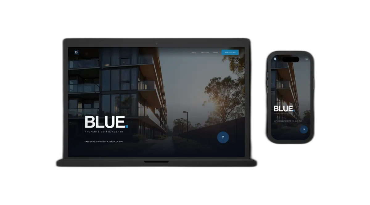 Blue. Property — Real Estate · Canberra website