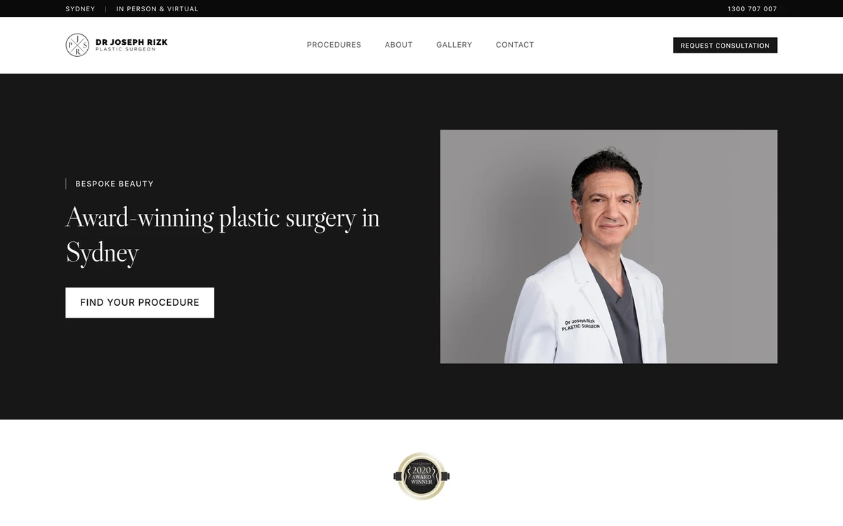 Dr Joseph Rizk website preview