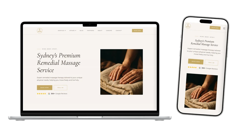 MBS Remedial Massage website