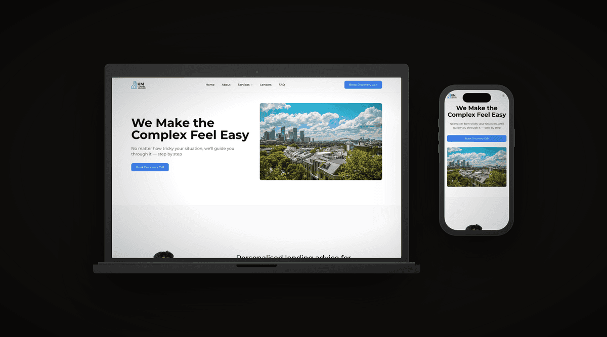 KML Lending Advisory — desktop and mobile